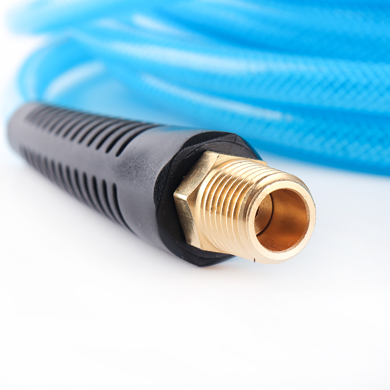 PU Reinforced Air Hose 1/4 Inch ID 25 50 100 Feet Air Compressor Hose with Swivel 1/4 NPT Brass Fittings