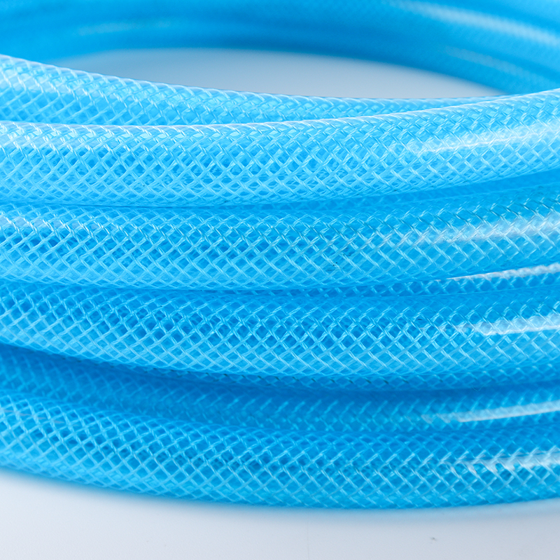 Durable Reinforced High Pressure Pu Braided Air Hose 1/4 ID with NPT fittings